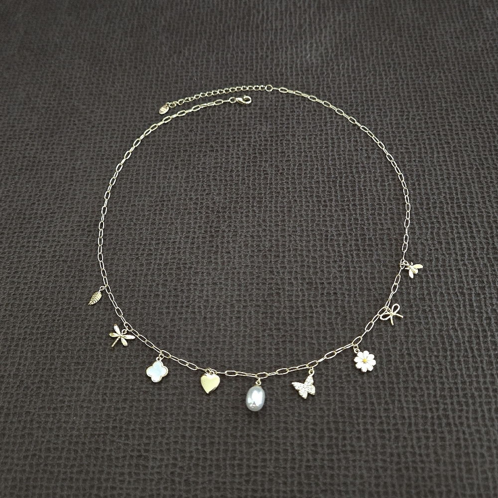 Argento Vivo Dainty Gold💛 Stationary Charms Necklace - NWT - Picture 15 of 15